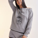 Coffee fox grey jumper